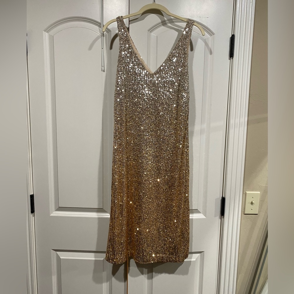 Chelsea & Violet Gold Sequin Dress